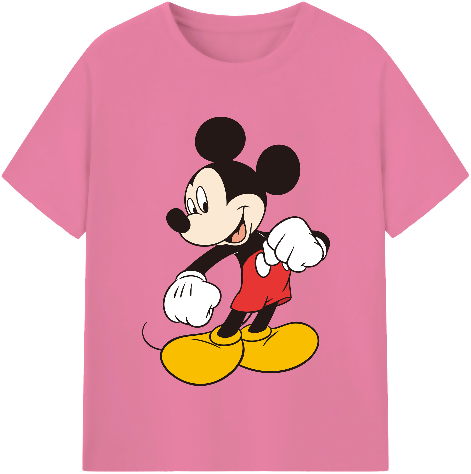 （画像用） ミッキーマウス Mickey Mouse 綿100％半袖Tシャツ（フロントプリント）